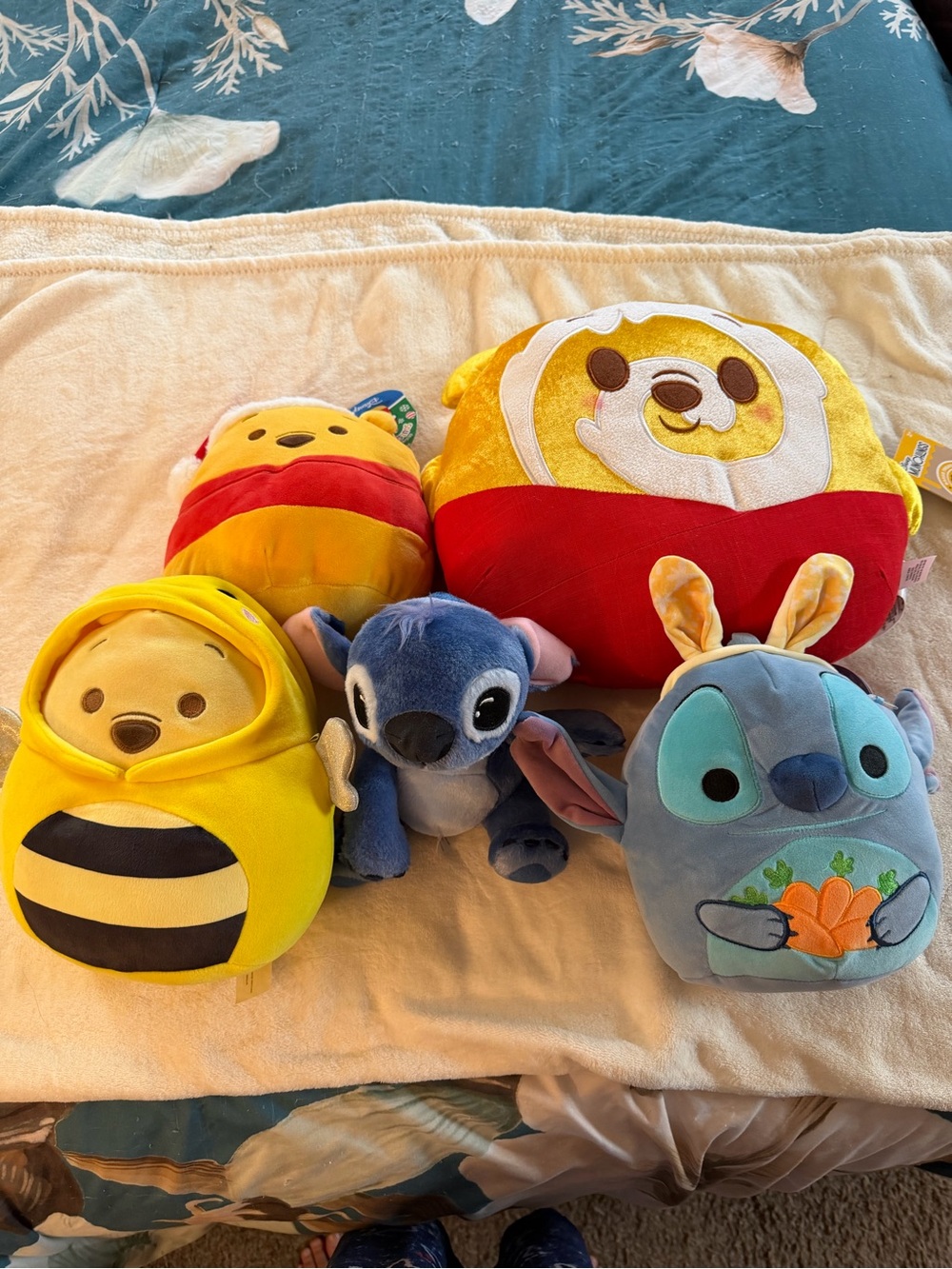Disney Plush Bundle - Stitch and Winnie the Pooh